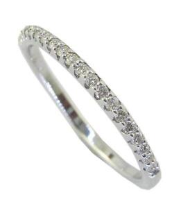 G 0.30 Carat Round Diamond 1.75mm 14K White Gold Engagement Stackable Ring Si1