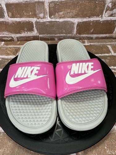 Scarpe Nike Benassi JDI sandali rosa slides 343881 613 donna taglia 7