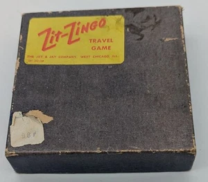 VINTAGE ZIT ZINGO TRAVEL BINGO GAME, JAY & JAY CO WITH BOX - Picture 1 of 3