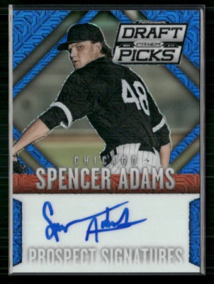 Spencer Adams 2014 Prizm Draft Picks Blue Mojo Prizm Auto 50/75 - Image 1 of 2