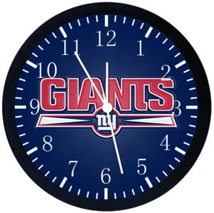 Orologio da parete New York Giants cornice nera bello per decorazioni o regali E442 - Foto 1 di 1