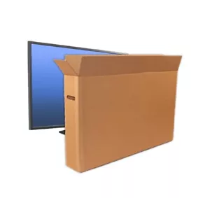 More details for tv removal cardboard moving box - ideal for screens, artwork, mirrors &amp; pictures