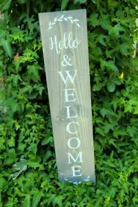 Farmhouse Hello Welcome Sign - Choose Your Size Color - Picture 1 of 3