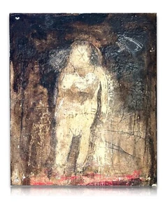 Ulrich Klieber 1974 – expressive Mischtechnik - Archaische Frauenfigur - sign. - Bild 1 von 13