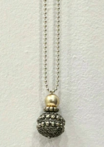 Collar de cadena con cuentas de plata - Imagen 1 de 2
