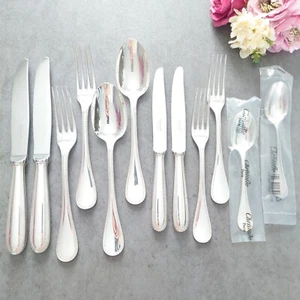 Christofle Perles 12pcs Silverplate Flatware Standard Knife Fork Spoon Excellent - Picture 1 of 20