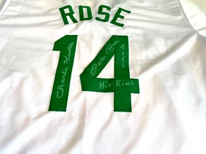 PETE ROSE "Charlie Hustle"Signed St. Patrick's Day Jersey-3/31/24 Pix of Signing - Imagen 1 de 6