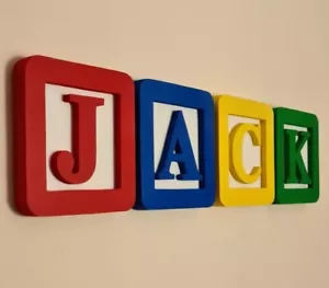 Toy Story Style Wooden Alphabet Blocks. Name Blocks. Personalised Blocks. - Picture 1 of 2
