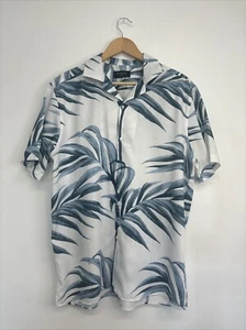 M&S AUTOGRAPH PALM PRINT HAWAIIAN SHORT SLEEVE SHIRT XL - Picture 1 of 6