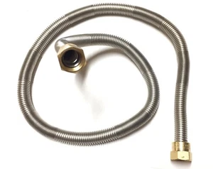 EasyFirePits Hi-Pressure Whistle-Free Stainless Gas Flex Lines w/ 3/8 Brass Ends - Picture 1 of 7