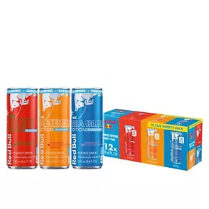 Energy Drink Sugar Free Variety Pack, B Vitamins, 8.4 fl. oz, Pack of 12 Cans - Picture 1 of 7