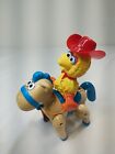 Vintage Sesame Street Toy Cowboy Big Bird On Horse Illco Not Working