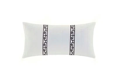 Natori Ming Fretwork 12" X 22" Oblong Decorative Pillow NA30-1654 - Image 1 of 2