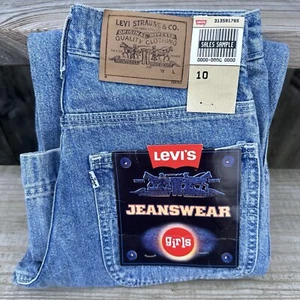 Pantalones de mezclilla de carpintero vintage para niñas LEVI'S 1998 lavados a la piedra talla 10 nuevos con etiquetas nuevos en paquete para niños - Imagen 1 de 22