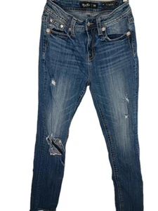 Miss Me Heaven High Rise Slim Straight Jeans Denim Women's Size 26 Fast Shipping - Picture 1 of 24