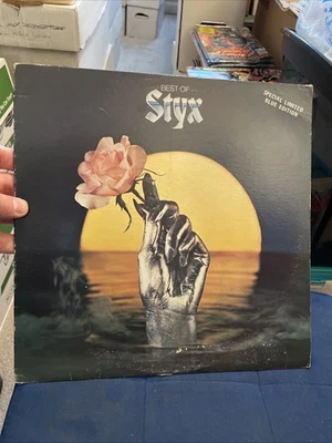 STYX – BEST OF STYX Blue Vinyl LP 1977 Rare Colored Record Canada Press READ - Image 1 of 4