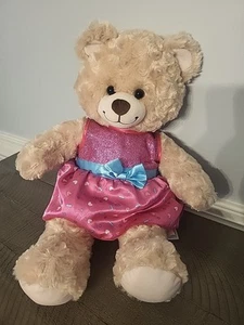 Build A Bear Teddy Bear Plush Stuffed Animal Brown Dressed 17"  Kids Gift BAB - Picture 1 of 9