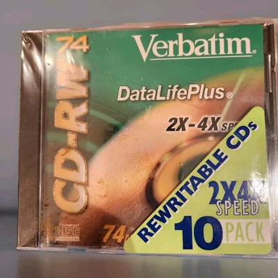 Verbatim Dual Pack- CD-R 80 Min 700 MB 24x & CD- RW 74 Min 750 MB 2x-4x- New... - Image 1 of 3