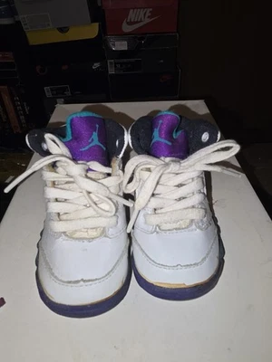 Jordan Grape 5s 1990 raro talla 3c Toodlers Foto 1 de 4