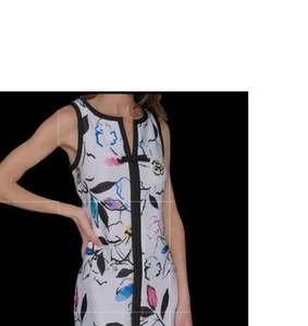 Karl Lagerfeld Paris Damen Ärmel Kerb Ausschnitt A-Linie Minikleid Größe 12, Neu mit Etikett - Bild 1 von 9