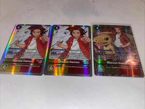 Digimon Card Game Marcus Damon BT21-086 SR World Convergence Alt Art 3x Cards - Picture 1 of 2