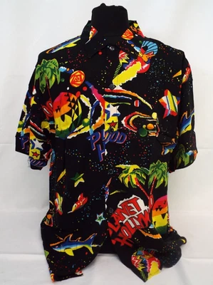Camisa Hawaiana Manga Corta Años 90 PLANET HOLLYWOOD Rayón Para Hombres XL Nueva Stock Antiguo Foto 1 de 4