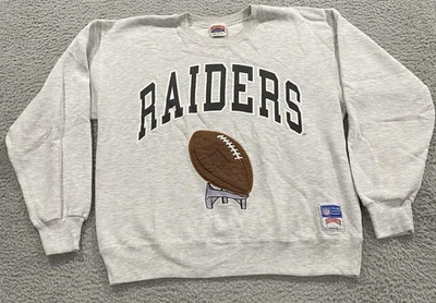 Los Angeles Raiders Sweatshirt Mens Large NFL Football Pullover Nutmeg 90s VTG - Image 1 of 4