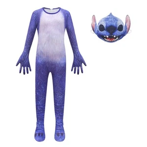 Lilo and Stitch Jumpsuit Costume Fancy Dress Carnival Cosplay Kids Boys Girls - Picture 1 of 7