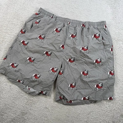 Georgia Bulldogs Shorts Men Large Grey Columbia PFG Fishing All Over Print Lined - Image 1 of 4