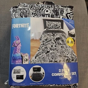 Fortnite Kinder 2-teilige Doppel-/Voll-Wendebettdecke schwarz, Epic Games Neu - Bild 1 von 4