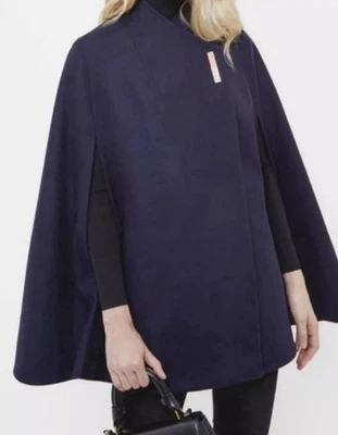 Ted Baker Women’s Core Wrap Cape. Size Small. Navy. BNWT - Image 1 of 4