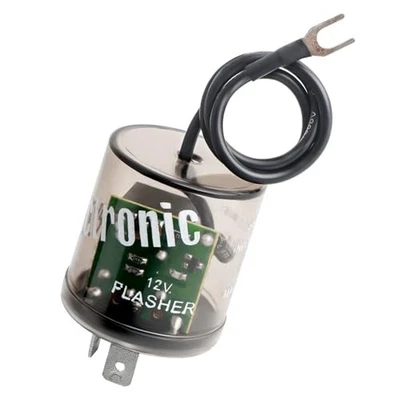 LED Flasher Relay 2 Pin with Ground Wire,12V LED Turn Signal Relay for Fixing  - Image 1 of 4