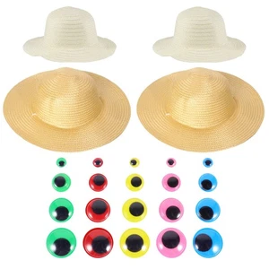 1 Set DIY Straw Hats Painting Graffiti Hats Kindergarten Educational Toys - Picture 1 of 12