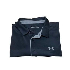 Under Armour Mens 2XL/ 2TG /2XG Black Polo Shirt With HeatGear Technology Athlet - Picture 1 of 9