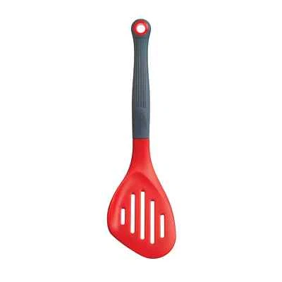 KitchenCraft Colourworks Long Handled Silicone-Headed Slotted Food Turner - Image 1 of 3