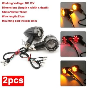 Mini luz de señal de plástico de 2,2" para Honda Shadow ACE Aero Spirit VT 1100 X1300 - Imagen 1 de 6