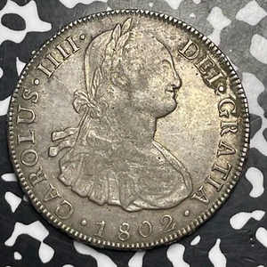 1802-PTS PP Bolivia 8 Reales Lot#MK152 Large Silver! - Picture 1 of 2