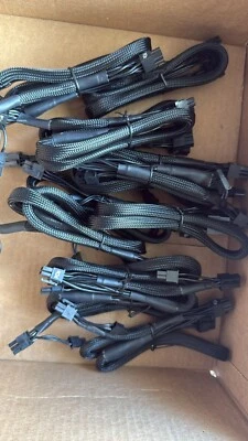 LOT  12 CORSAIR PCIE POWER CABLE Dual 8 pin for RM750X  RM850X ORIGINAL MODULAR - Image 1 of 3