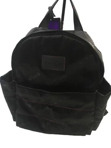 Mochila Bebe Sport negra con costuras rosas y marca de nailon - Imagen 1 de 14