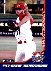 2013 Stockton Ports Choice #10 Blake Hassebrock Littleton Colorado Baseball Card