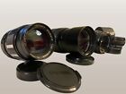Vintage Camera Lenses (Minolta Md Rokkor-X, Accura Diamatic & Lenmar + Case)