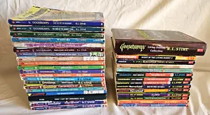 36 Book Lot R.L Stine Goosebumps Original Series Most Wanted HorrorLand Hall Of - Imagen 1 de 13