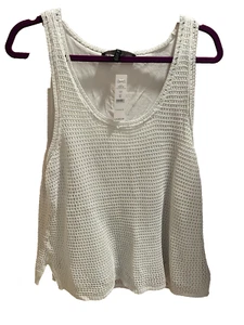 Camiseta sin mangas blanca White House Black Market talla XL NUEVA CON ETIQUETAS - Imagen 1 de 3