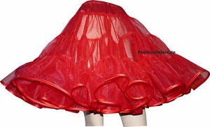 Enagua falda con volantes años 50 naranja rojo mediano 54 cm o 58 cm - Imagen 1 de 2