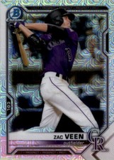 2021 Bowman Chrome Mega Box Prospects Refractors Baseball Card Pick