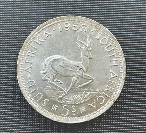 1953 South Africa 5 Shillings - Silver Cover
