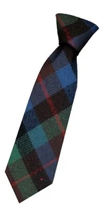 Boys Wool Tie in Scottish Woven MacDuff Hunting Ancient Tartan - Picture 1 of 2