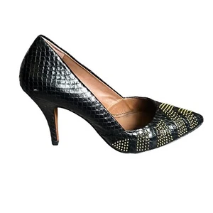 Zapatos de tacón Donald J Pliner bordado punta puntiaguda negros talla 7,5 M 7,5 m - Imagen 1 de 6