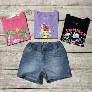 Toddler Girl 4T Lot Of Clothes. NWT! 4 Pieces For Spring And Summer. Colorful - Picture 1 of 18
