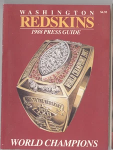 1988 Washington Redskins Press Media Guide - Picture 1 of 1